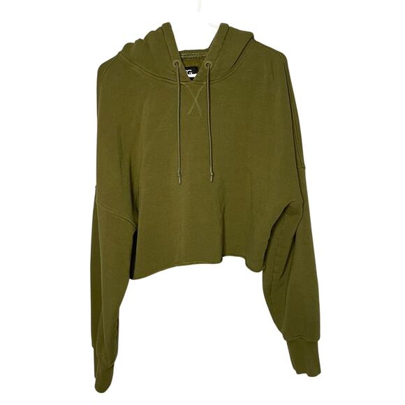UGG Olive Green Cropped Hoodie - Picture 1 of 8